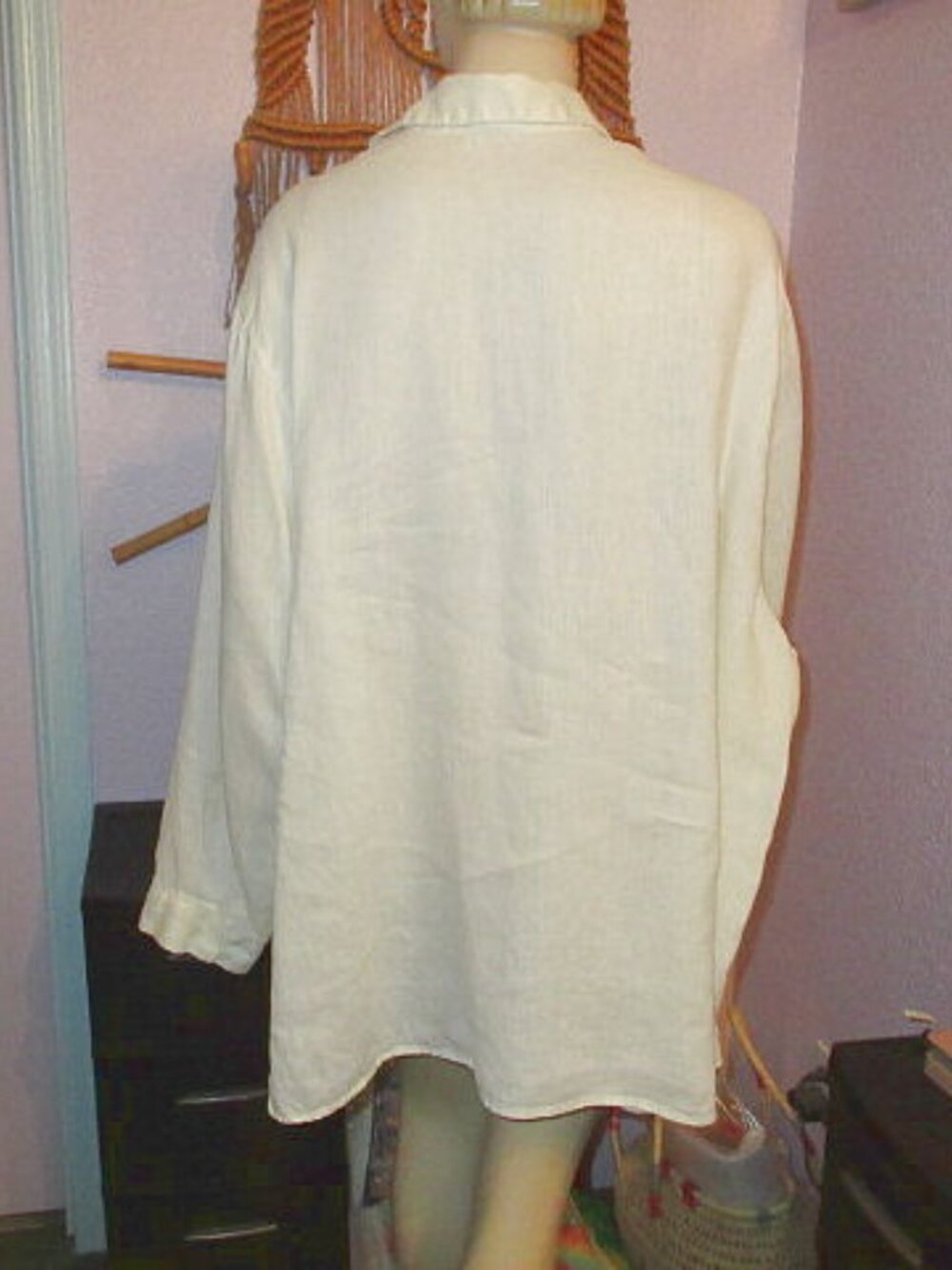 J. Jill Love Linen Button Up Top Size 4X Butter Yellow Tunic Lagenlook Beachy - Picture 5 of 7